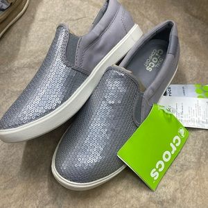 NWT DUAL CROCS COMFORT CITILANE SEQUIN SLIP-ON W Women shoes